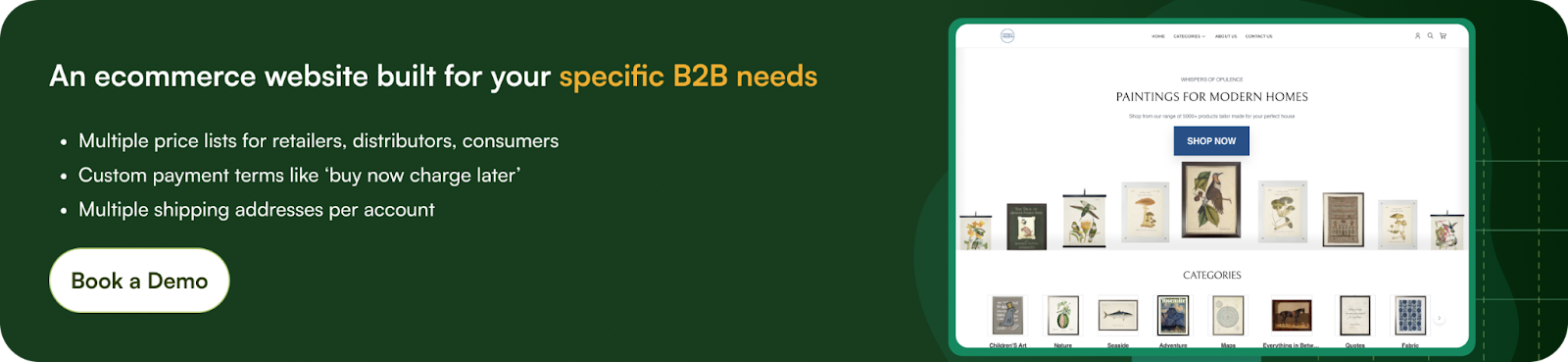 B2B Ecommerce Website Builder