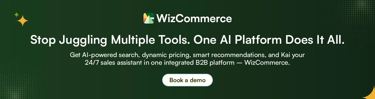 WizCommerce unified AI platform dashboard displaying integrated CRM, inventory management, and intelligent automation features