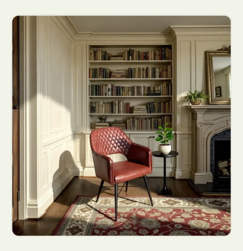 A chair placed in a lifestyle setting