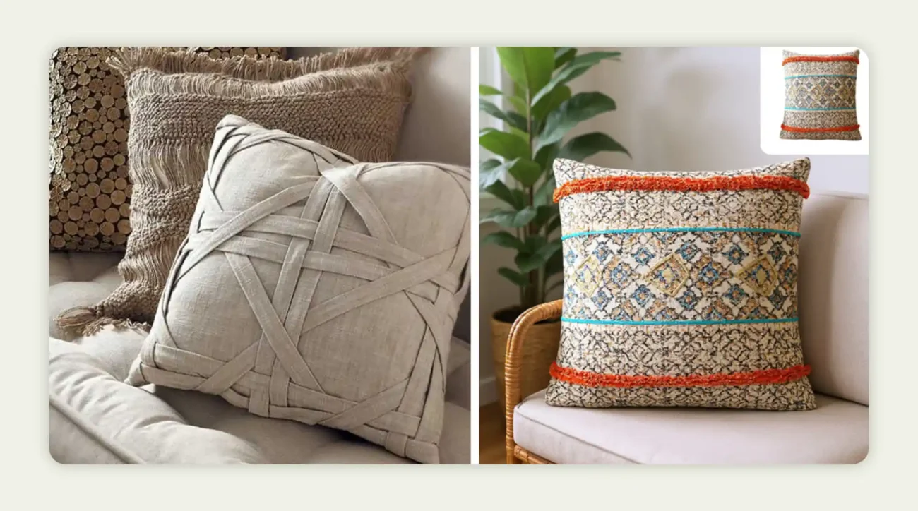 A traditionally photographed product vs an AI-generated product A traditionally photographed product vs an AI-generated product