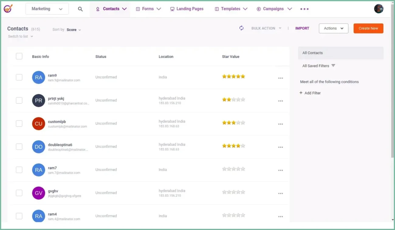 All-in-one CRM suite combining marketing automation, sales tools, and customer support features.