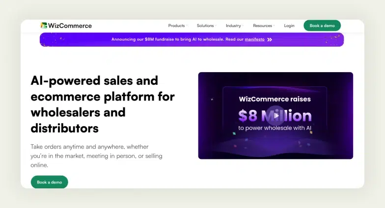An all-in-one, AI-powered B2B commerce solution built for wholesalers and distributors. An all-in-one, AI-powered B2B commerce solution built for wholesalers and distributors.