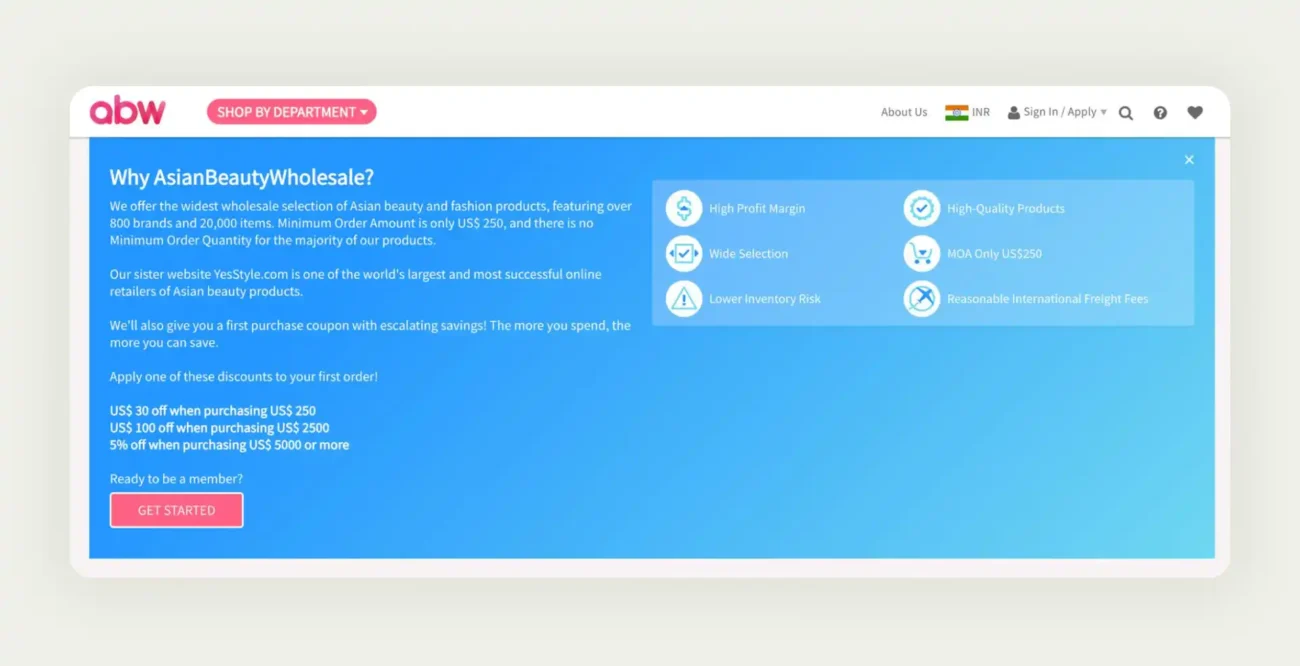 Asian Beauty Wholesale platform showing multi-brand beauty and fashion supplier directory Asian Beauty Wholesale platform showing multi-brand beauty and fashion supplier directory