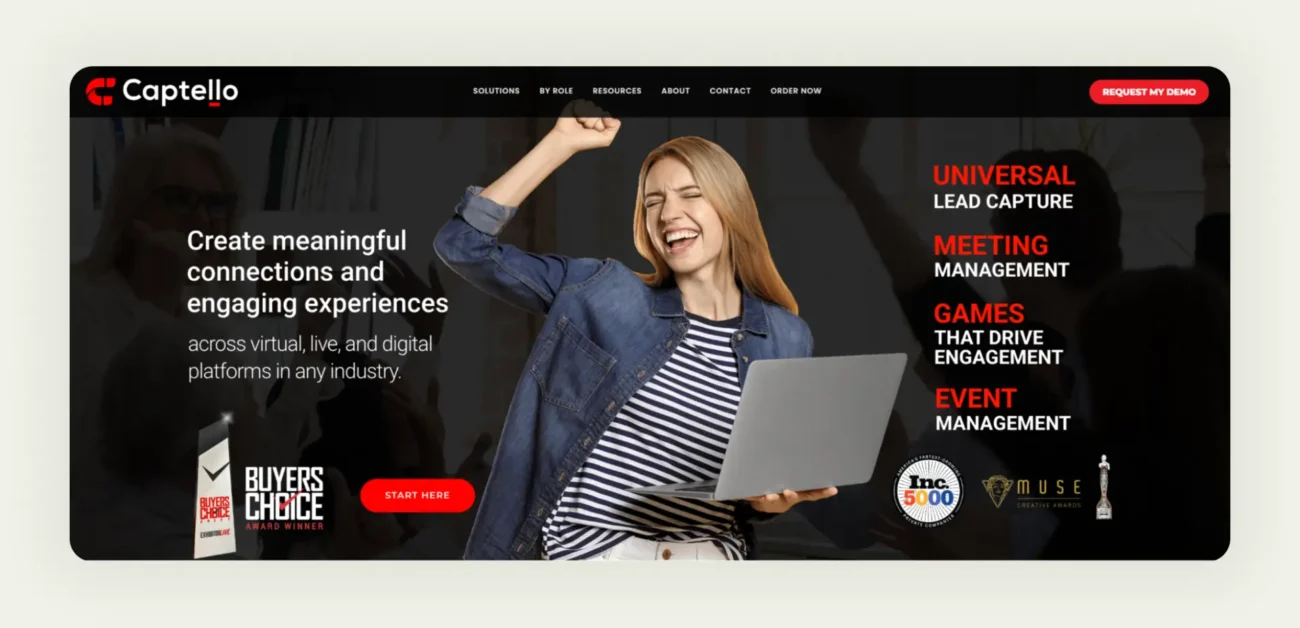 Captello homepage Captello homepage