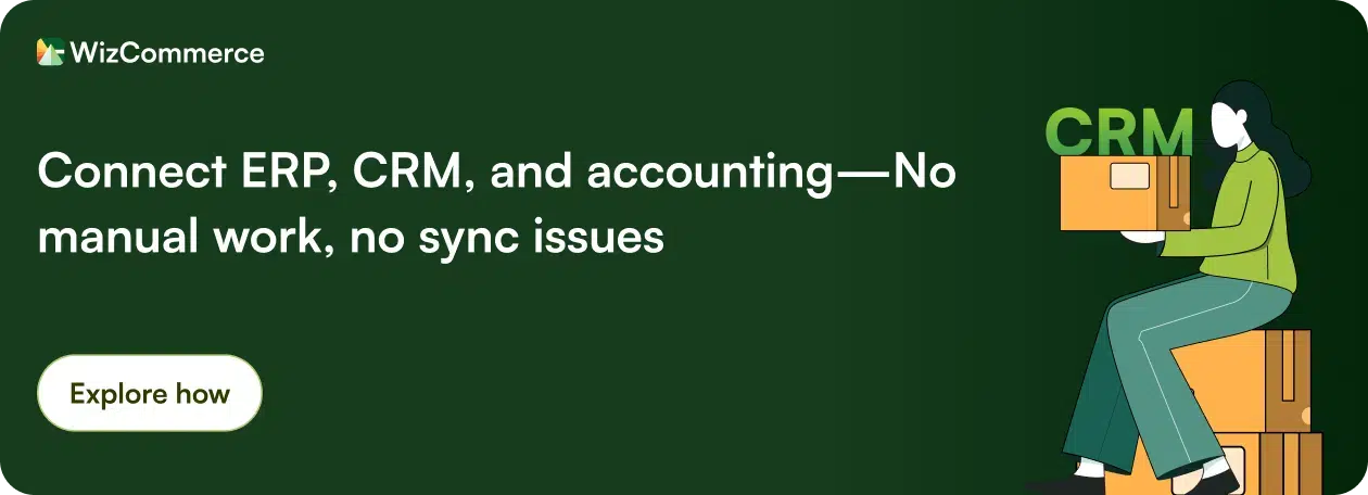 Connect across major business systems with WizCommerce