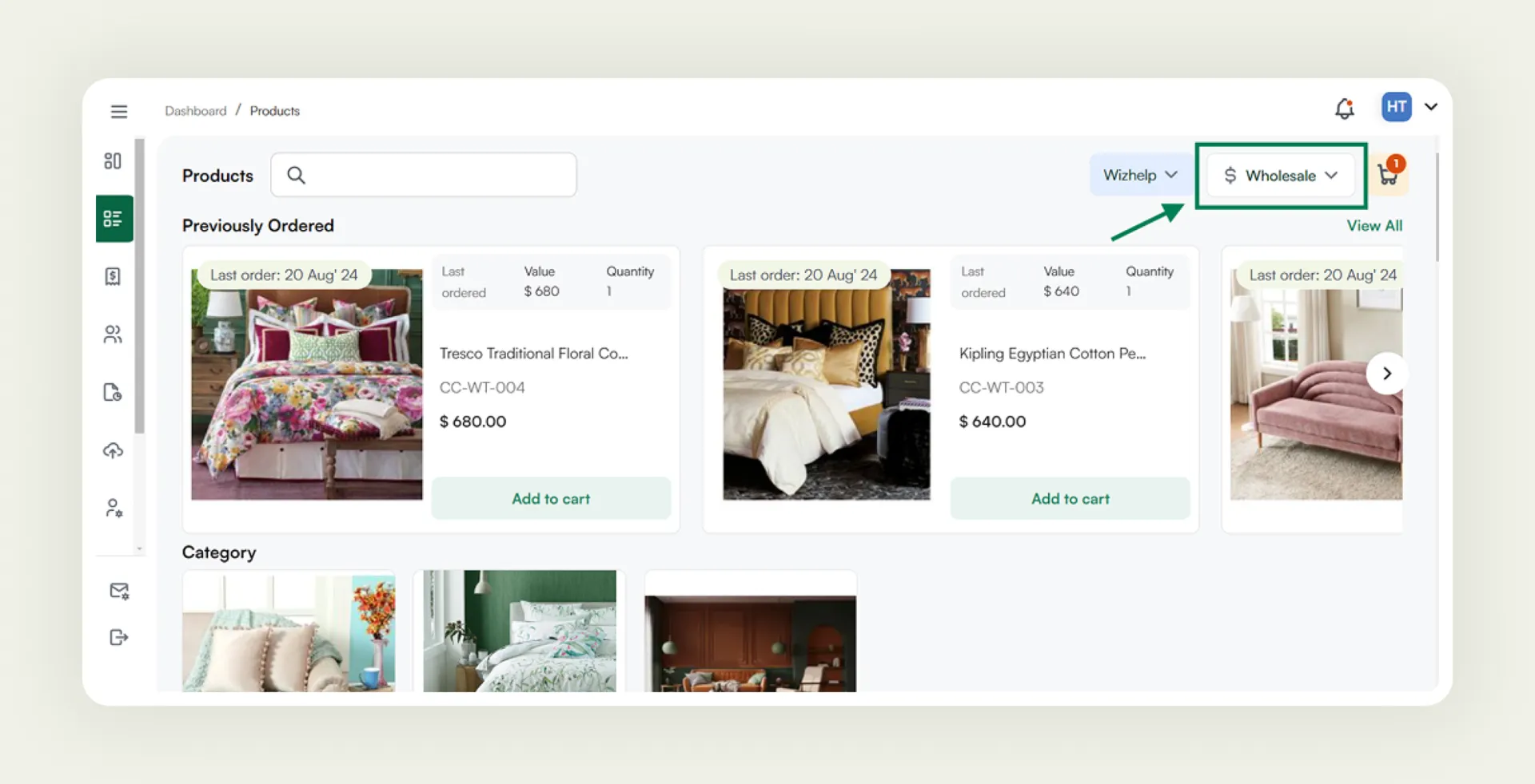 Custom Price List function of WizOrder in action Custom Price List function of WizOrder in action