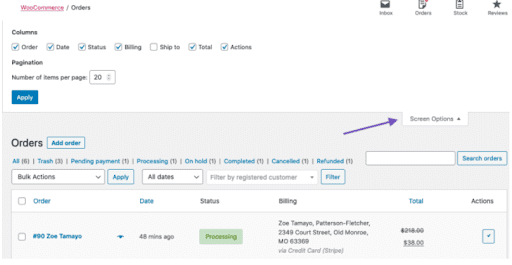 Customize Order Views