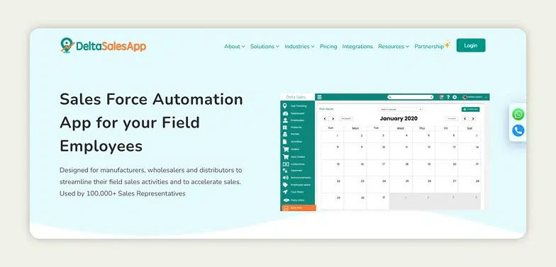 Delta sales app homepage Delta sales app homepage