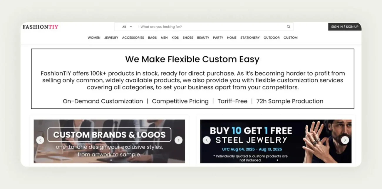 FashionTIY US fashion wholesale marketplace showing no minimum order quantity products FashionTIY US fashion wholesale marketplace showing no minimum order quantity products