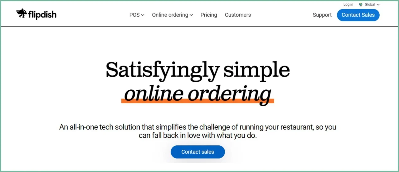 Flipdish home page Flipdish home page