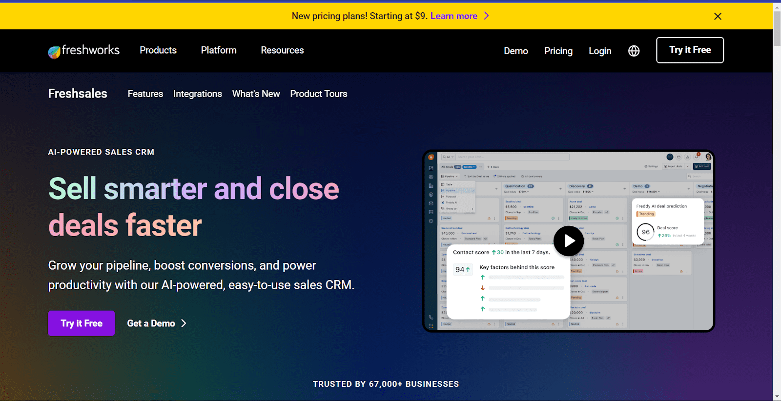Freshsales by Freshworks: Best Overall