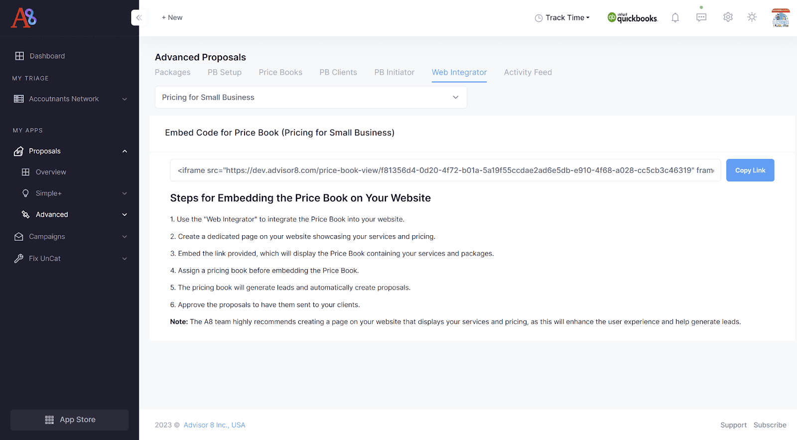 Getting Started with Proposal Software Integration with QuickBooks Online 