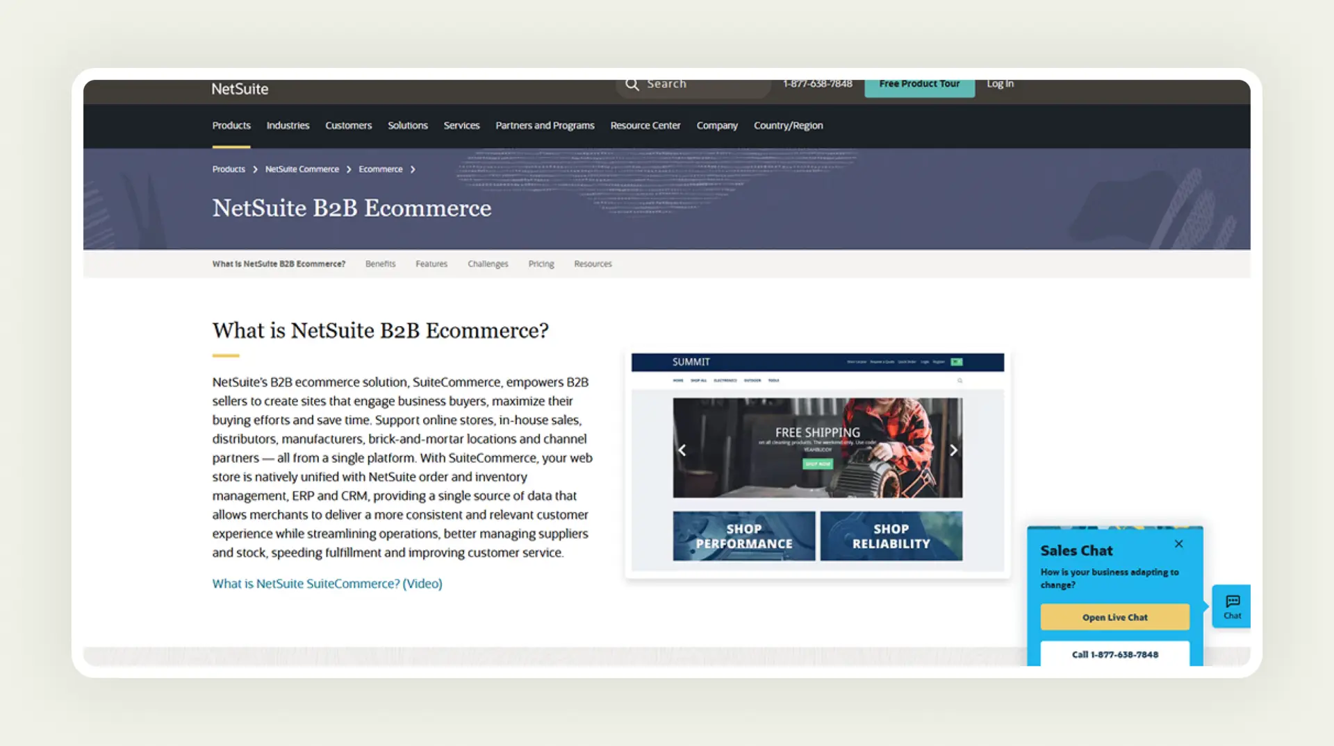 Homepage of NetSuite SuiteCommerce Homepage of NetSuite SuiteCommerce