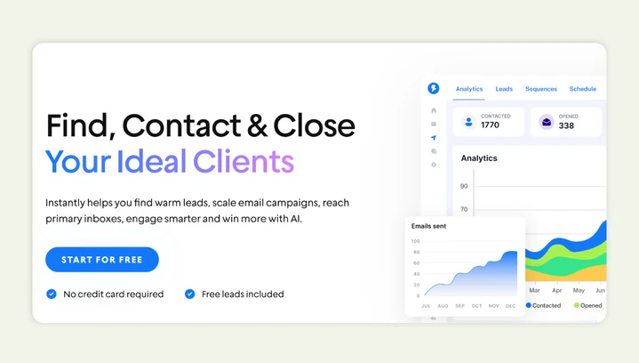 Instantly is a cold email outreach software focused on inbox deliverability Instantly is a cold email outreach software focused on inbox deliverability