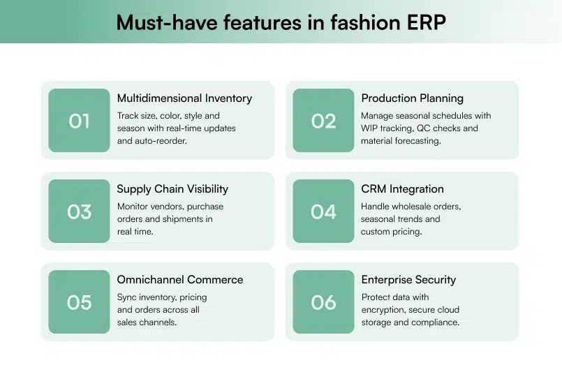  Key features to look for in fashion ERP software 
