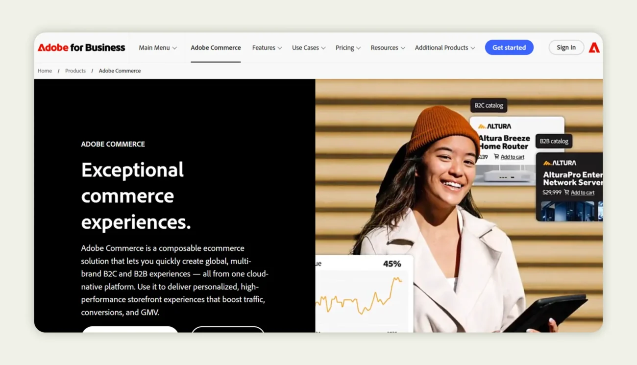 Magento homepage Magento homepage