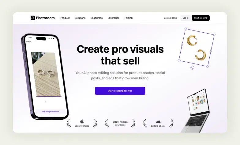 Photoroom homepage Photoroom homepage