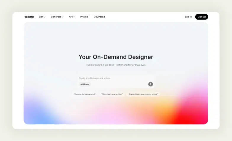 Pixelcut homepage 