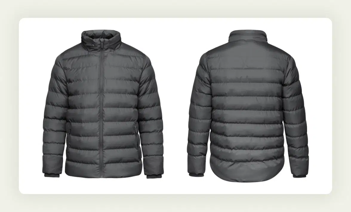 Professional branded jackets and polo shirts displayed as premium trade show giveaways