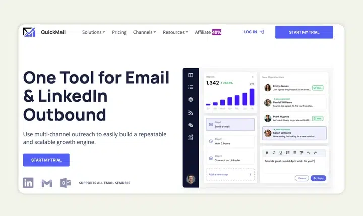 QuickMail is a cold email automation tool with deliverability optimization QuickMail is a cold email automation tool with deliverability optimization