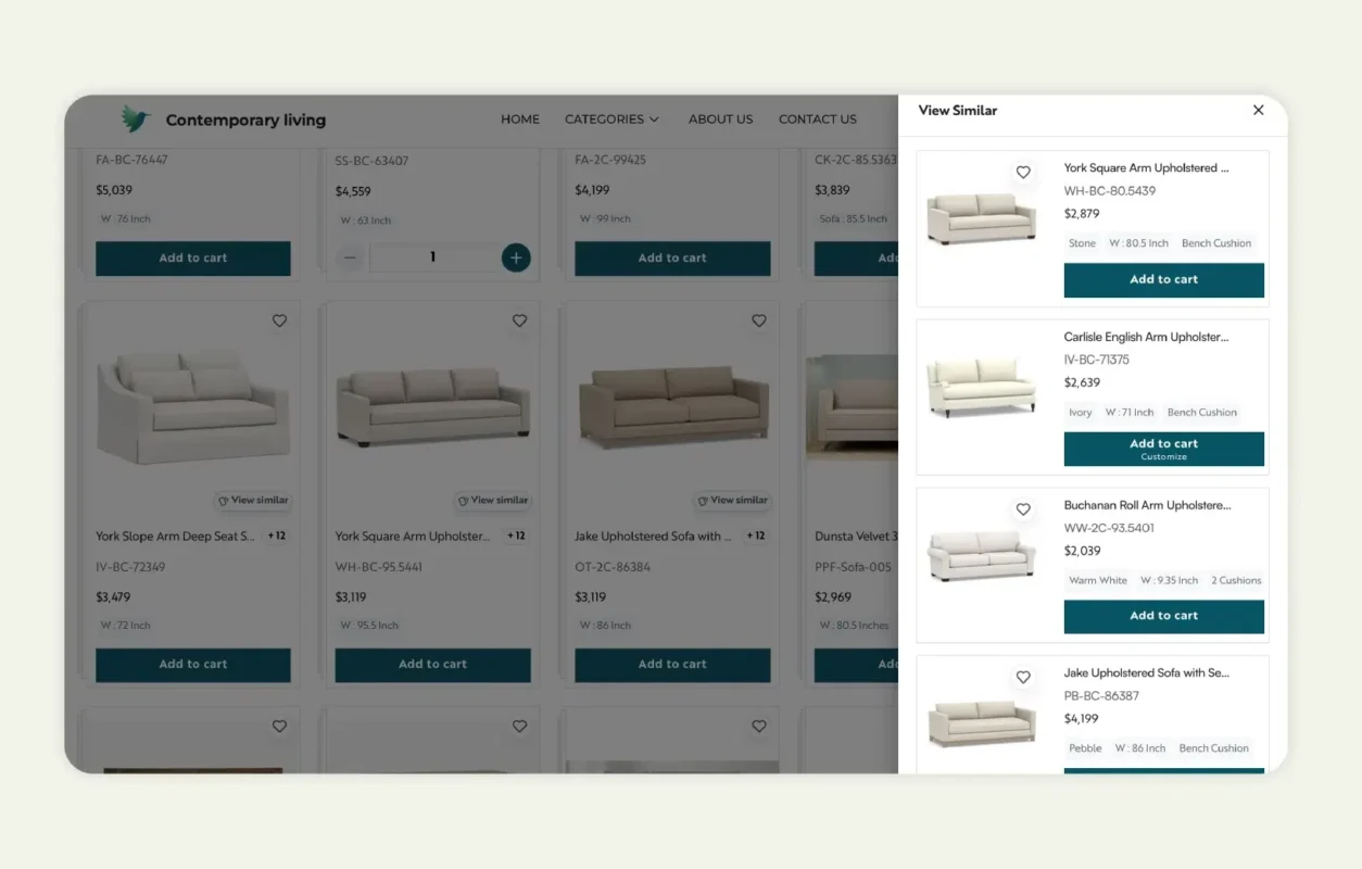 Retailers using WizCommerce can check WizAI similar product suggestions Retailers using WizCommerce can check WizAI similar product suggestions