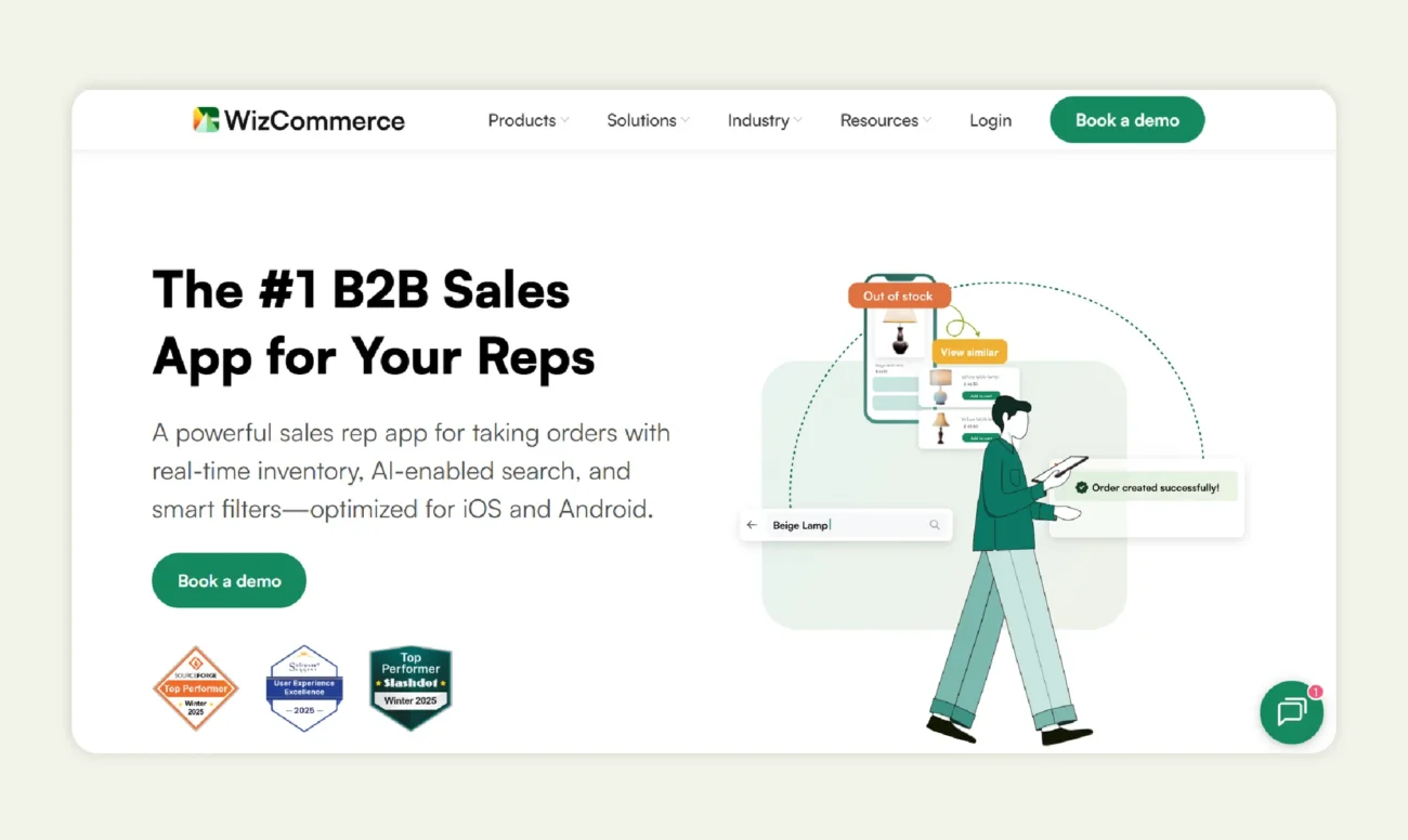 Sales rep can create quotes and take orders anywhere
