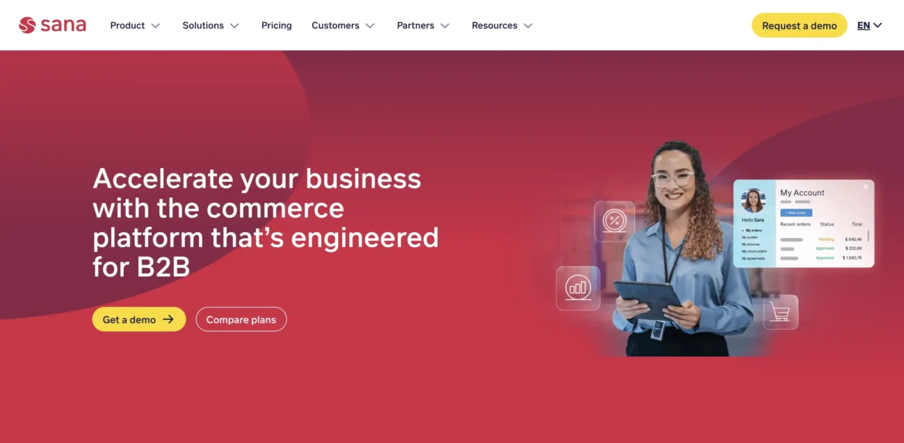 Sana Commerce website Sana Commerce website