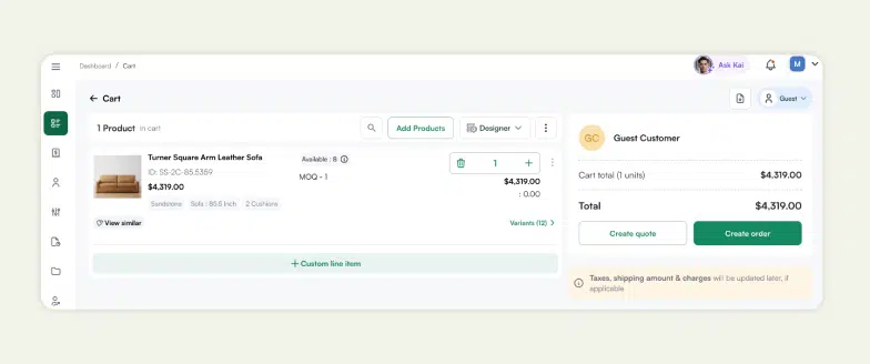 Seamless order taking with WizCommerce