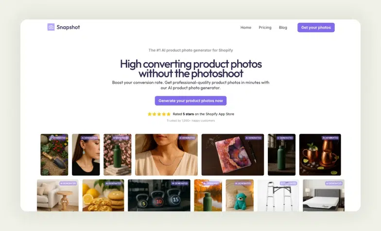 Snapshot homepage Snapshot homepage