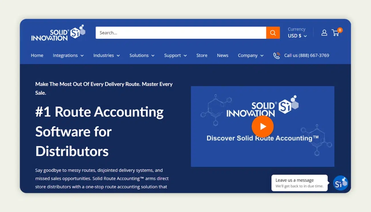Solid Route Accounting homepage