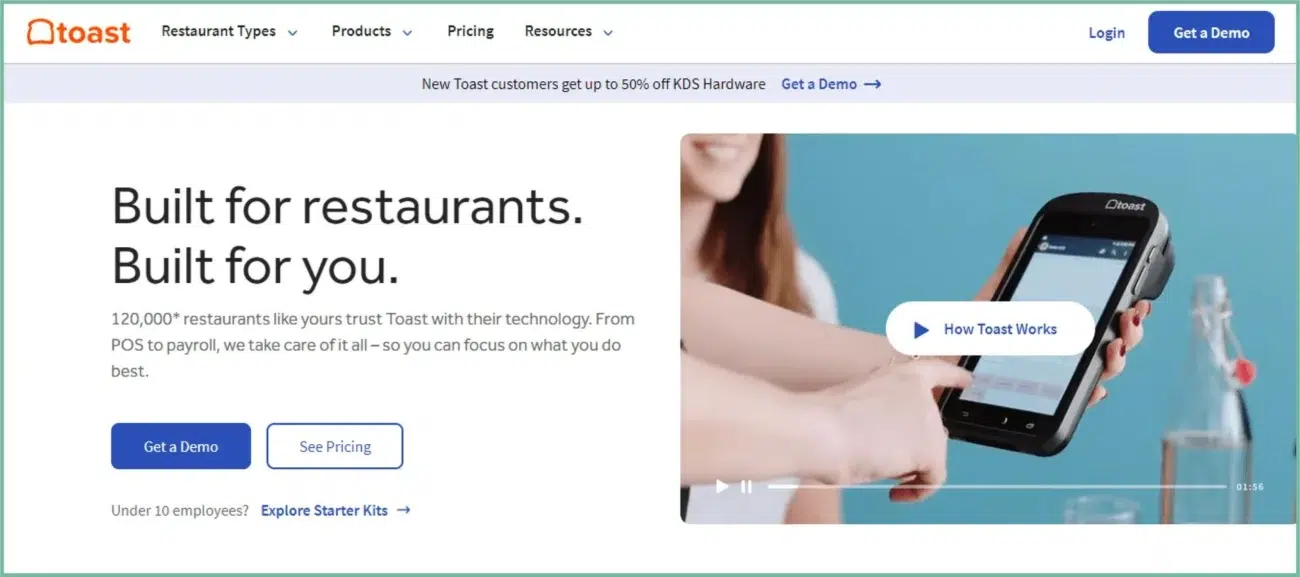 Toast home page Toast home page
