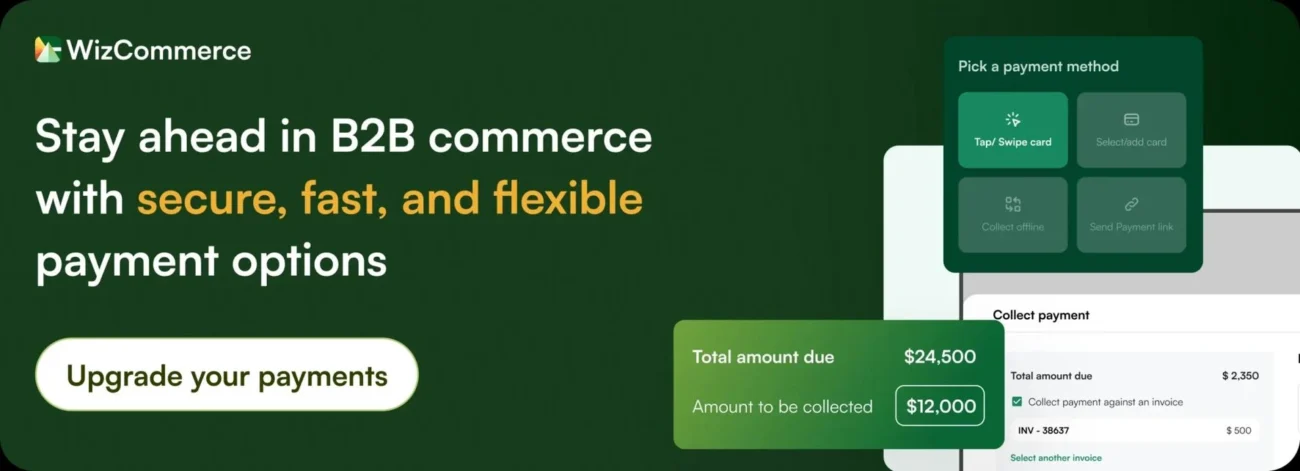 Try WizCommerce for seamless B2B payments