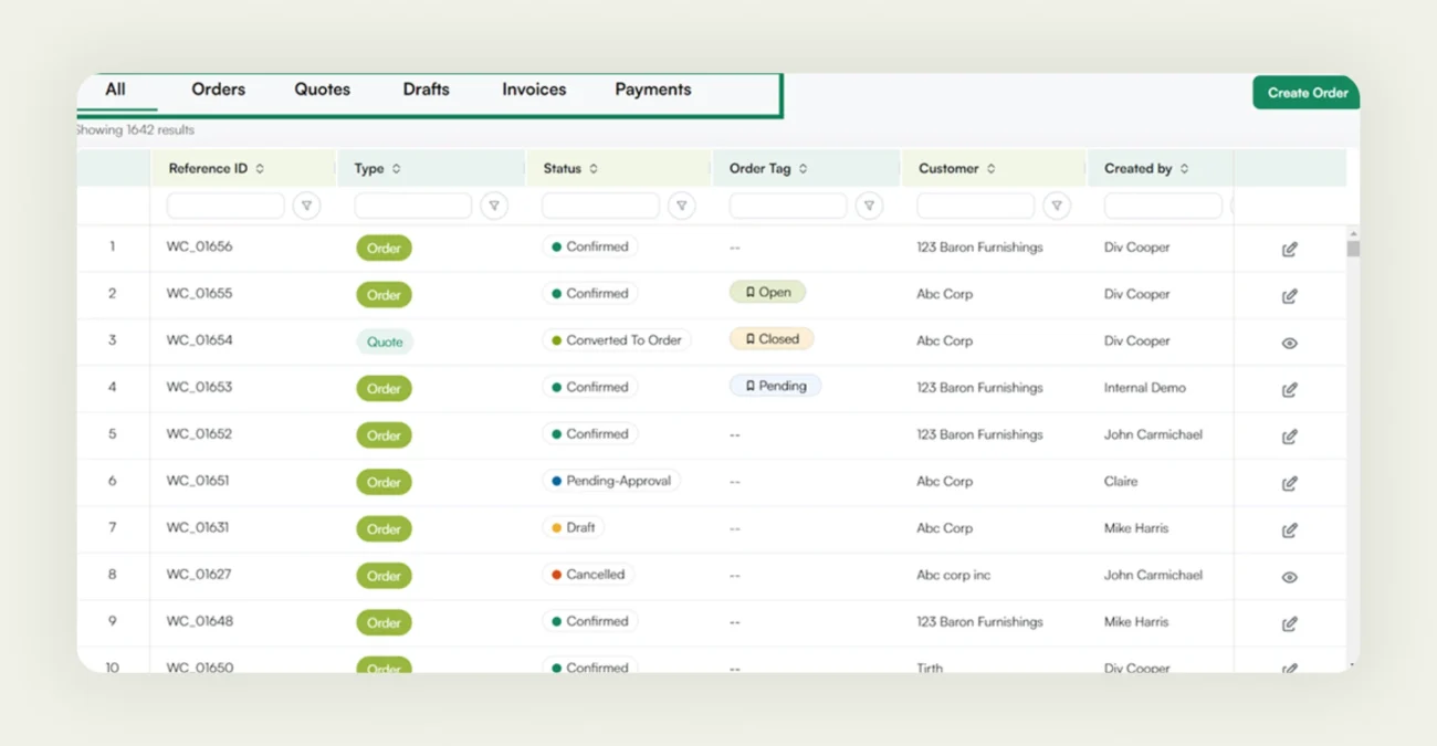 Unified view of orders, quotes, invoices, and payments in WizCommerce Unified view of orders, quotes, invoices, and payments in WizCommerce
