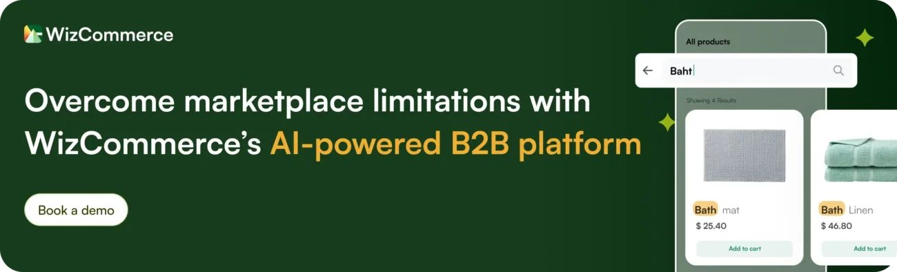 WizCommerce AI-powered B2B ecommerce platform overcoming marketplace limitations WizCommerce AI-powered B2B ecommerce platform overcoming marketplace limitations