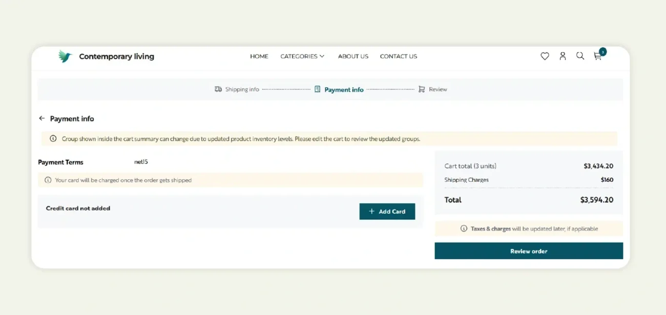 WizCommerce Checkout Flow