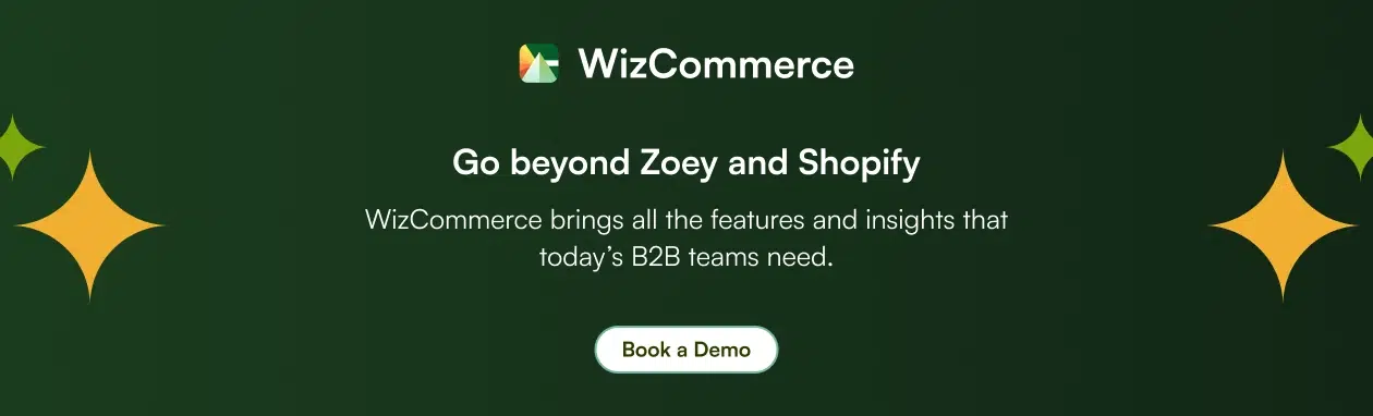 WizCommerce brings all the features and insights that today’s B2B teams need