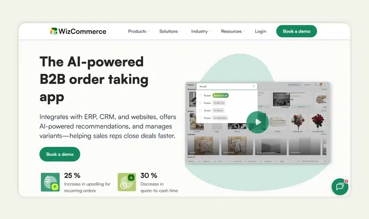 WizOrder, the order-taking app of WizCommerce 