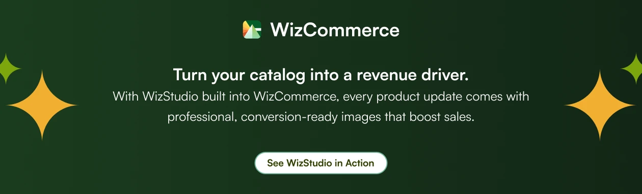 WizStudio AI product photo generator turning catalogs into sales-ready ecommerce visuals. WizStudio AI product photo generator turning catalogs into sales-ready ecommerce visuals.