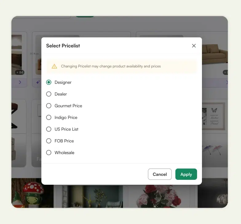 Custom price list functionality of WizCommerce in action Custom price list functionality of WizCommerce in action