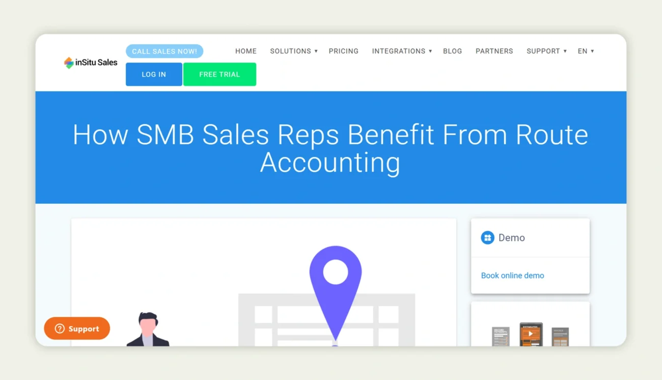 inSitu Sales homepage